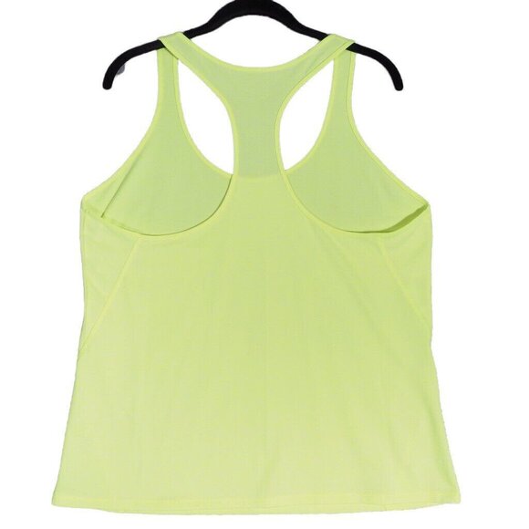 Ideology Neon Yellow Racerback Tank Top XL Polyester Spandex Womens Sleeveless A - Picture 2 of 8
